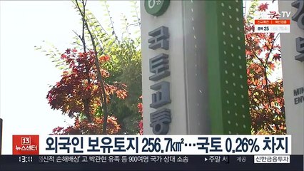 외국인 보유토지 256.7㎢…국토 0.26% 차지