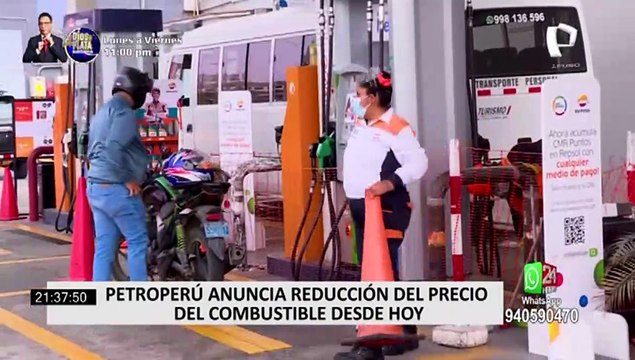 Petroperú anuncia reducción del precio de combustibles a partir de hoy jueves 25 de noviembre