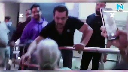 Watch, Salman Khan takes elderly woman's blessing at Antim screening
