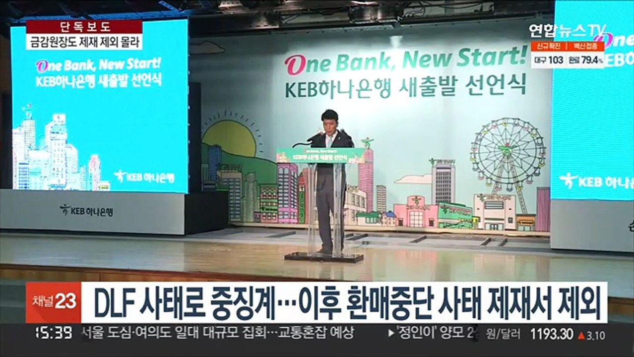 [단독] 제재서 빠진 하나은행장…前 금감원장 "보고 못받아"
