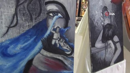 Kadına şiddete tuvalden 'hayır' dediler