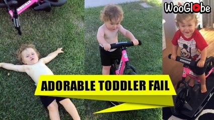 'Toddler gets a bit too excited while riding a rocker bike *EPIC FAIL*'