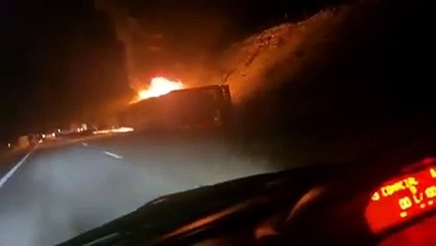Despiste na A23 faz uma vítima mortal. Camião incendiou-se