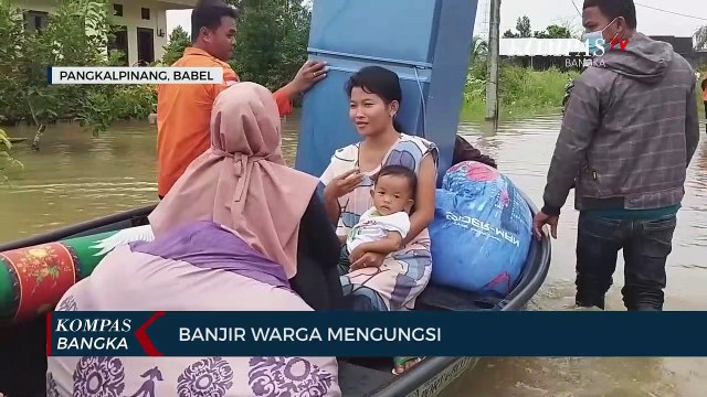 Direndam Banjir, 157 KK di Pangkalpinang Mengungsi