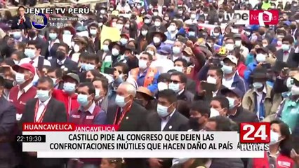 Pedro Castillo pide al Congreso que dejen las confrontaciones
