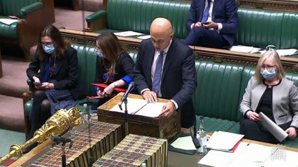 Coronavirus - Sajid Javid addresses the 'Nu' Covid variant in the House of Commons