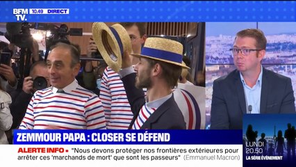 Zemmour papa: le rédacteur en chef de Closer se défend, assurant qu'"on parle d'une personnalité qui est placée en bonne place dans la course à l'Êlysée"