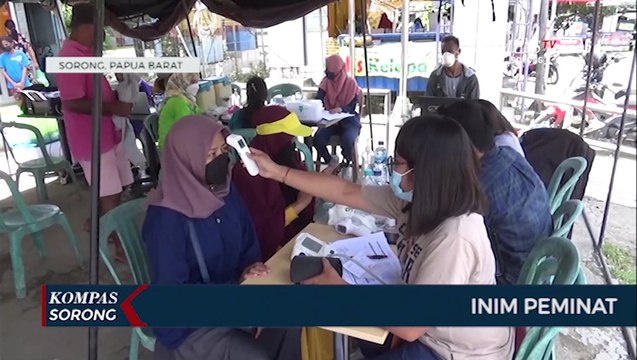 Gerai Vaksinasi Polres Sorong Kota Di Supermarket Minim Peminat