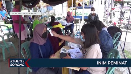 Gerai Vaksinasi Polres Sorong Kota Di Supermarket Minim Peminat