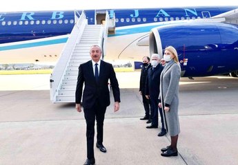 Aliyev, Putin ve Paşinyan'la görüşmek üzere Soçi'ye vardı