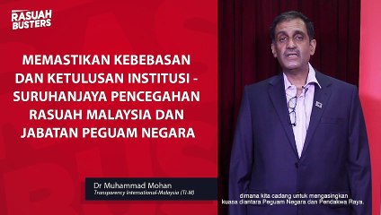 Pastikan SPRM dan Jabatan Peguam Negara bebas