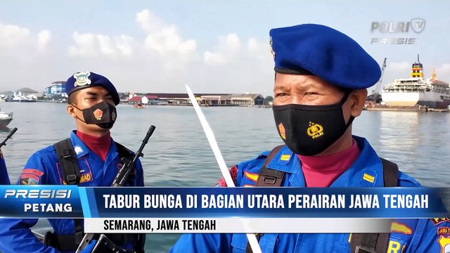 Upacara Tabur Bunga Dalam Rangka HUT Ke-71 Polairud Jawa Tengah