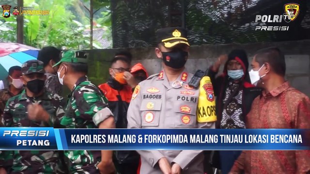 Kapolres Malang Tinjau Lokasi Bencana Longsor