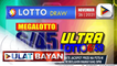 Ultra lotto 6/58 na may estimated ajackpot prize na P375-M at Mega lotto 6/45 na P46-M, bobolahin mamayang 9PM