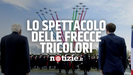 Frecce Tricolori, spettacolo a Roma per la firma del trattato tra Italia e Francia