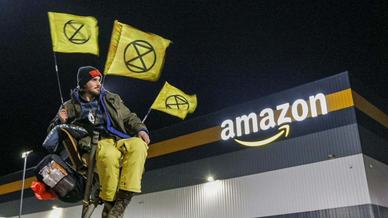 Footage from Amazon protest