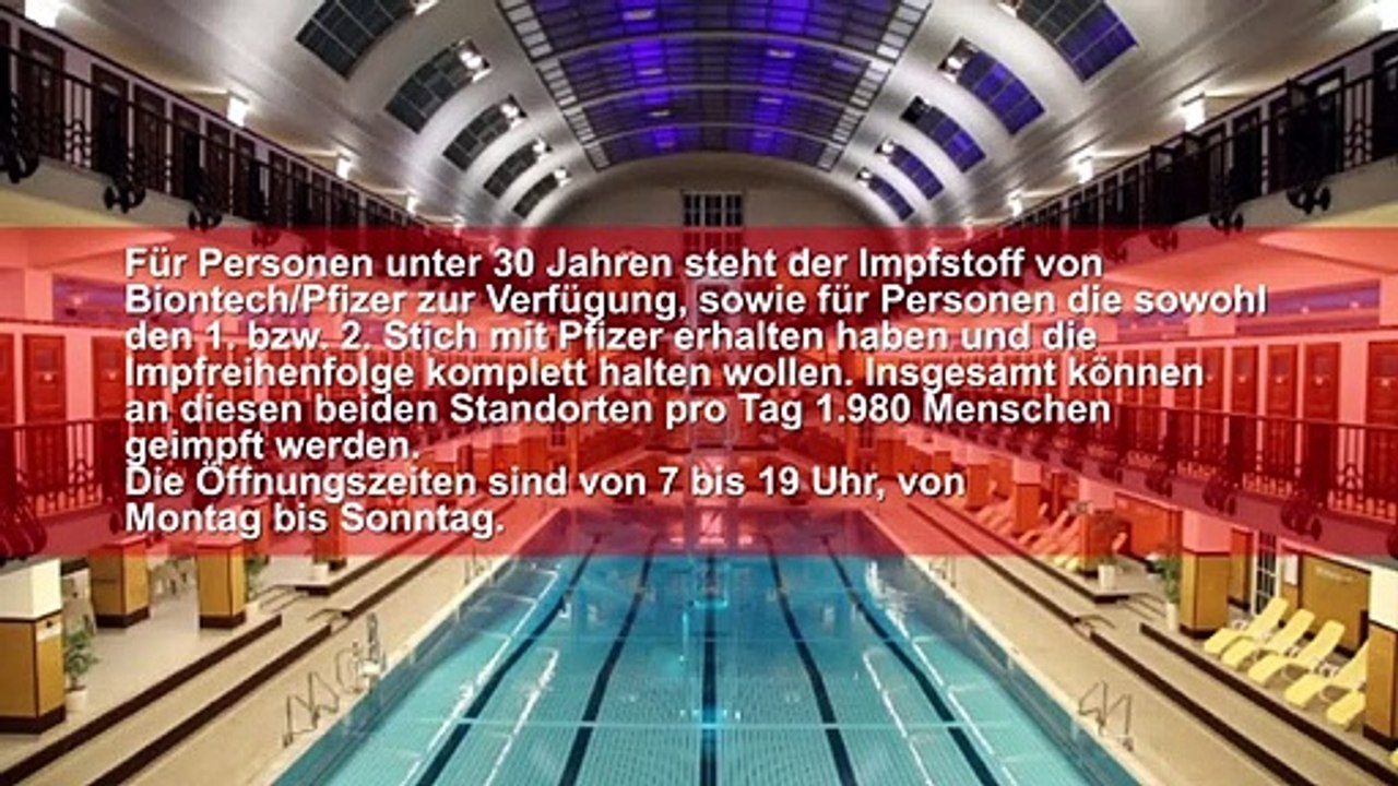 Corona Impfstraßen in zwei Wiener Hallenbäder werden ab Montag geöffnet