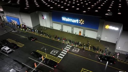 NEW JERSEY - ABD'de indirimli satış kuyruğu havadan görüntülendi