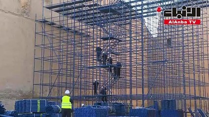 أعمال صيانة جديدة لاعادة البريق لمعلم طاق كسرى التاريخي قرب بغداد