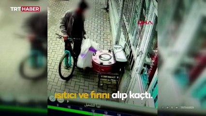 Bisikletiyle ısıtıcı ve fırın çaldı