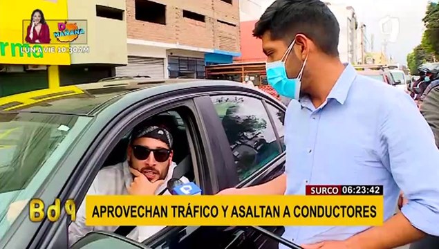 Surco: aprovechan tráfico y asaltan a conductores