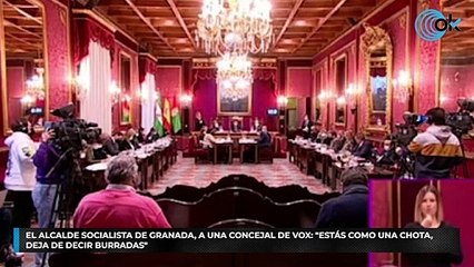 El alcalde socialista de Granada, a una concejal de Vox: "Estás como una chota, deja de decir burradas"
