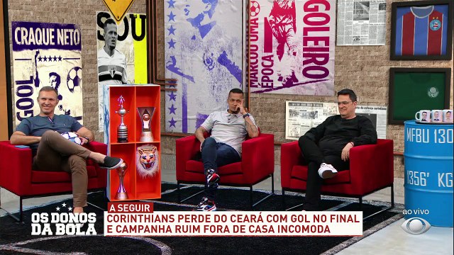 Um dirigente do Corinthians que foi machista acompanhou a equipe no jogo de ontem, contra o Ceará... Motivo para o Craque Neto DETONAR o babaca e cobrar atitudes do presidente Duílio.#OsDonosdaBola