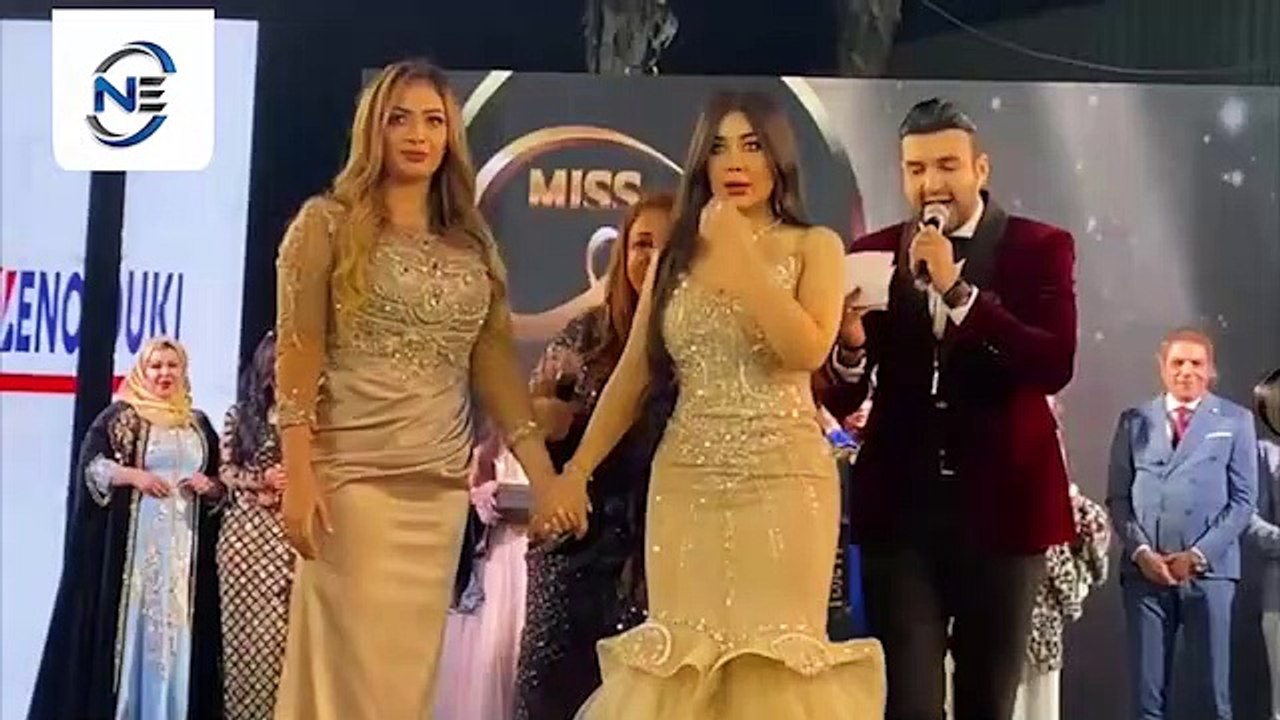 لحظة فوز العراقية مارينا العبيدي بلقب ملكة جمال...