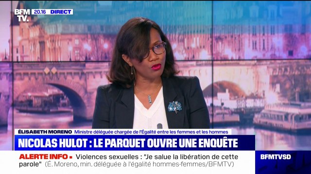 Élisabeth Moreno: C'est salutaire qu'on puisse ouvrir une enquête après les accusations contre Nicolas Hulot