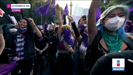 Marcha en la CDMX por el 25N concluye con 17 lesionados