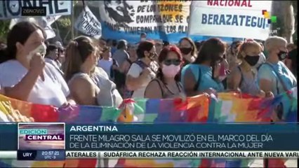 Argentina: Frente Milagro Sala se movilizó en el Día de Eliminación de la Violencia contra la Mujer