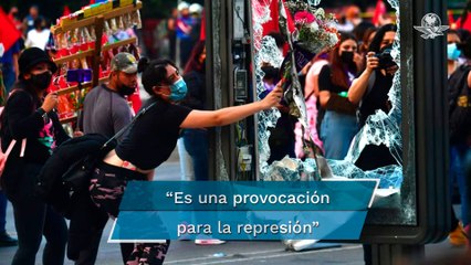 ¿De qué sirven las manifestaciones de encapuchadas?: Sheinbaum tras marcha del 25N