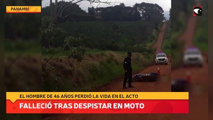 Un hombre falleció tras despistar con su motocicleta