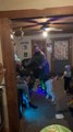 Kid Gets Knocked Down When Man Dancing on Hoverboard Falls