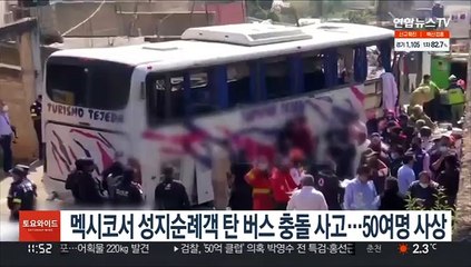 멕시코서 성지순례객 탄 버스 주택과 충돌…50여명 사상