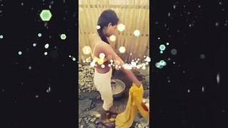 Bengali girl vieo on bath on camera.