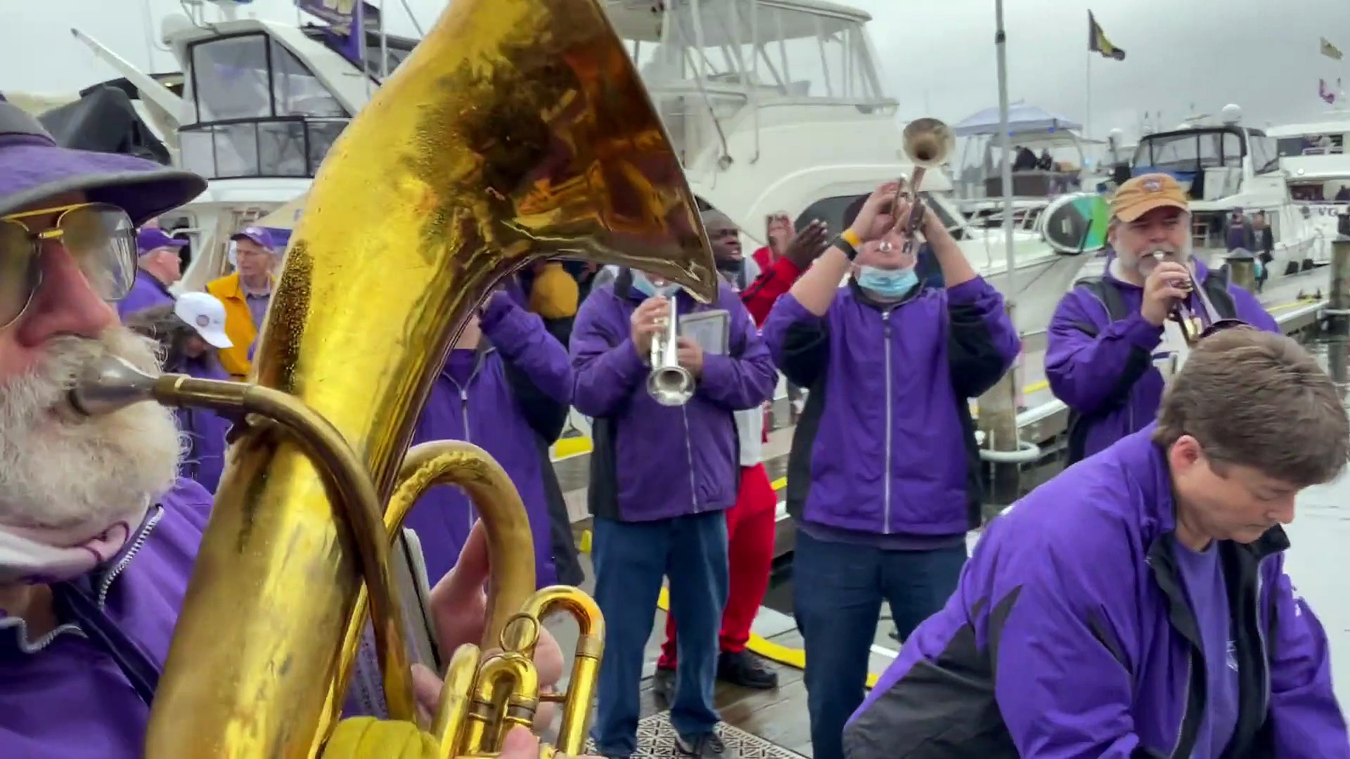 UW Boats and Band
