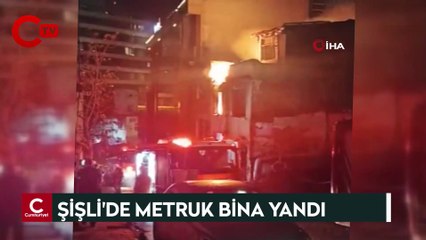 Şişli'de metruk bina yandı; otelde kalanlar sokağa döküldü