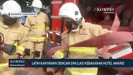 Latih Karyawan dengan Simulasi Kebakaran di Hotel Amaris