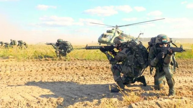 30,000 soldiers take part in military drill for warfare