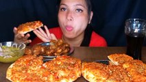 Asmr Eating Margherita Cheese Burst Pizza, Tomato Cheese Pizza, Tomato Pasta Noodles, Chicken Lolipop Foodie JD