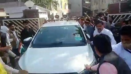 भाजपा कार्यालय में बिसाहूलाल की कार का घेराव