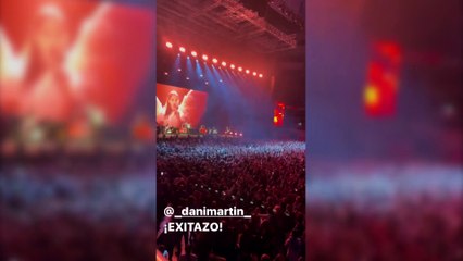 Tamara Gorro se lo pasa en grande en el concierto de Dani Martín