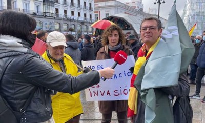 Xenofobia en la manifestación de la Policía: "No es inmigración, es invasión"