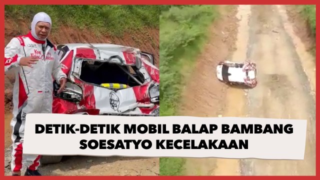Detik-detik Mobil Ketua MPR Bambang Soesatyo Terbalik di Lintasan Reli
