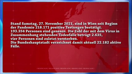 Corona News Wien Kennzahlen 27. 11. 2021