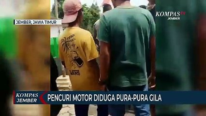 Maling Diduga Pura -pura Gila SaatKepergok Warga Mencuri Motor