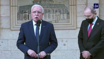 مؤتمر صحفي مشترك لوزير الخارجية أيمن الصفدي ونظيره الفلسطيني