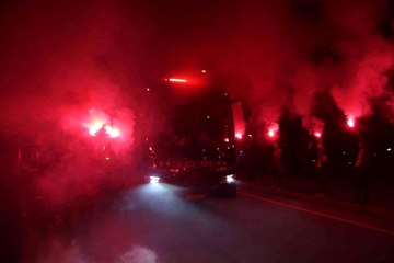 Galatasaray'a Malatya'da coşkulu karşılama