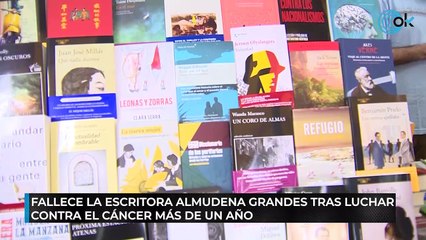 Muere la escritora Almudena Grandes tras luchar contra un cáncer más de un año